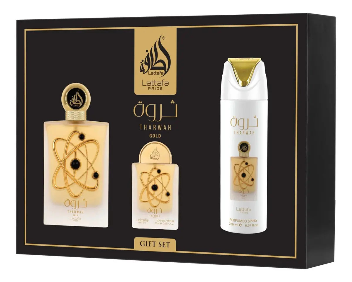Tharwah Gold - Gift Set by Lattafa Pride